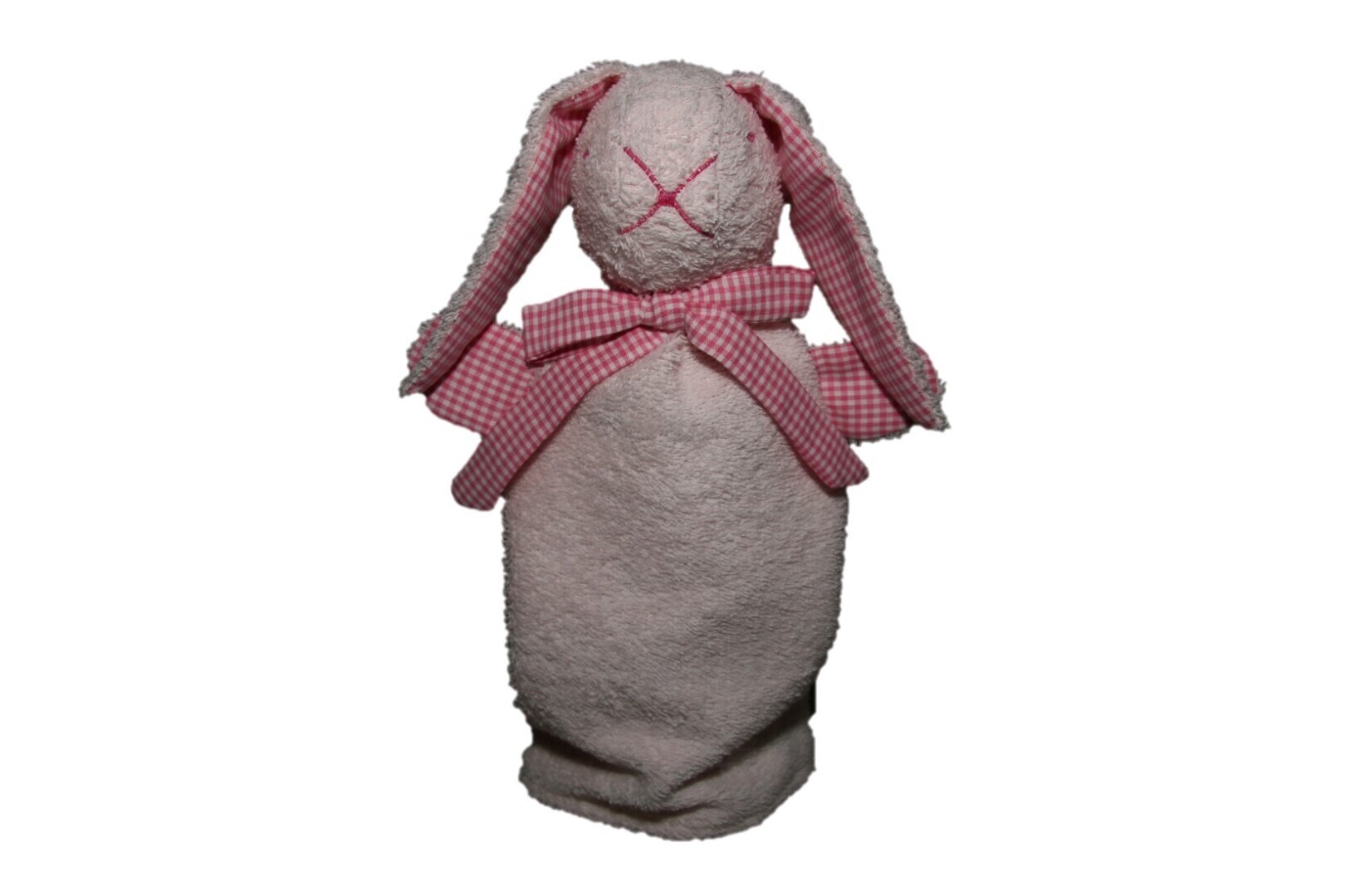 Slaaphaas roze; strik roze/witte ruit