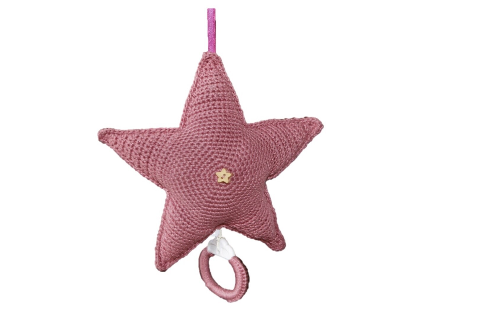 Ster met Muziekdoosje;oud roze