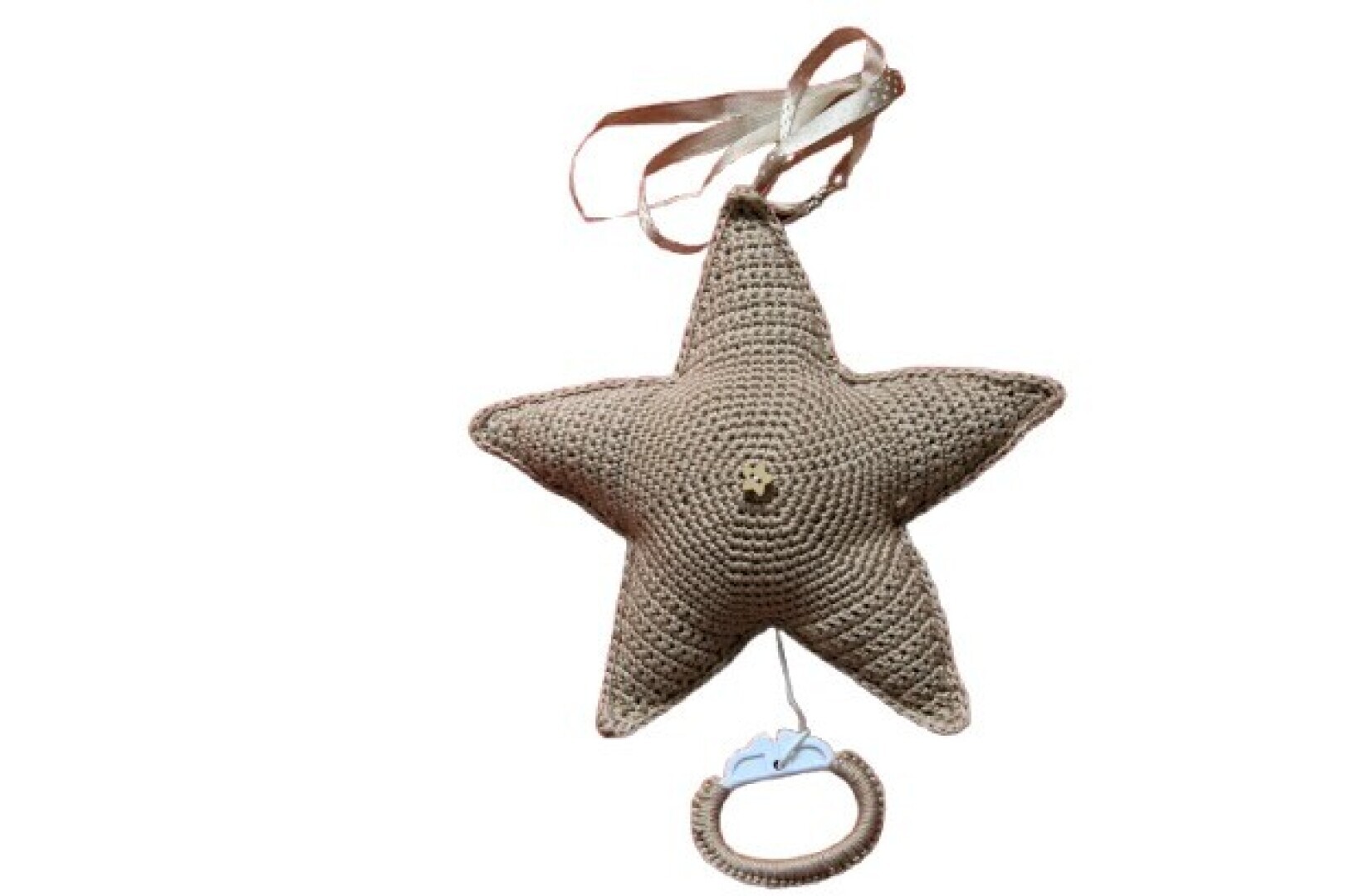 Ster met Muziekdoosje; beige