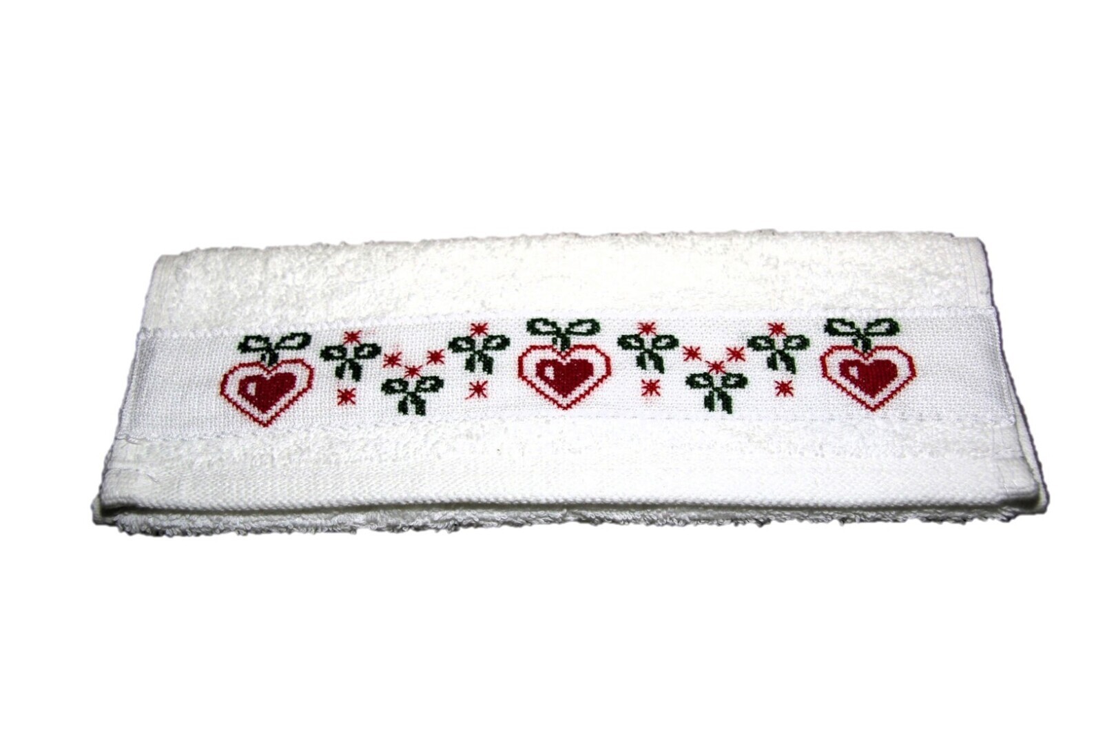 Kerst gastendoekje hartjes en strikjes