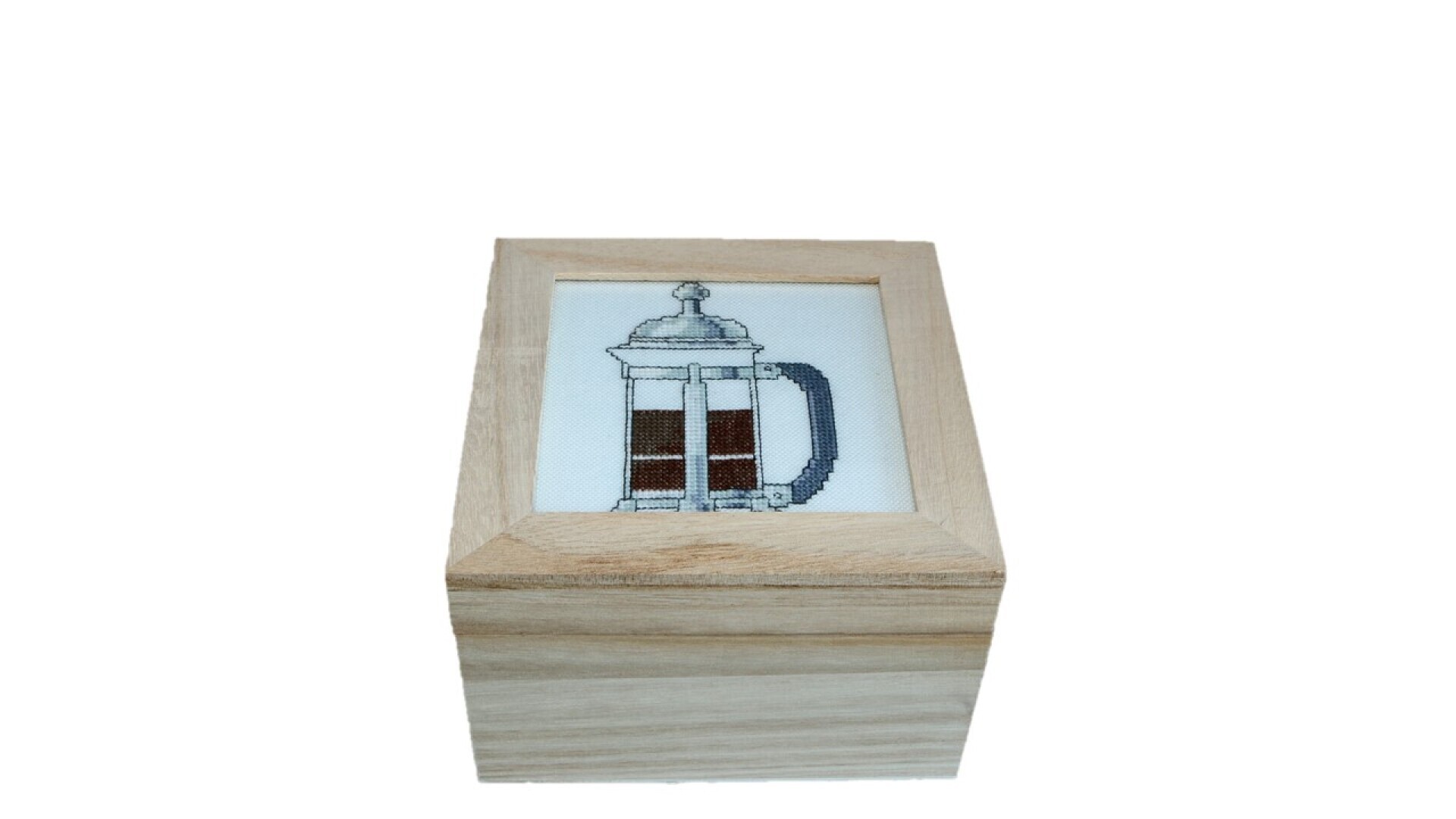 Houten koffiedoos 