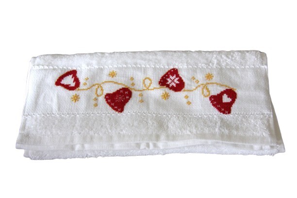 Kerst gastendoekje kerstklokkenslinger