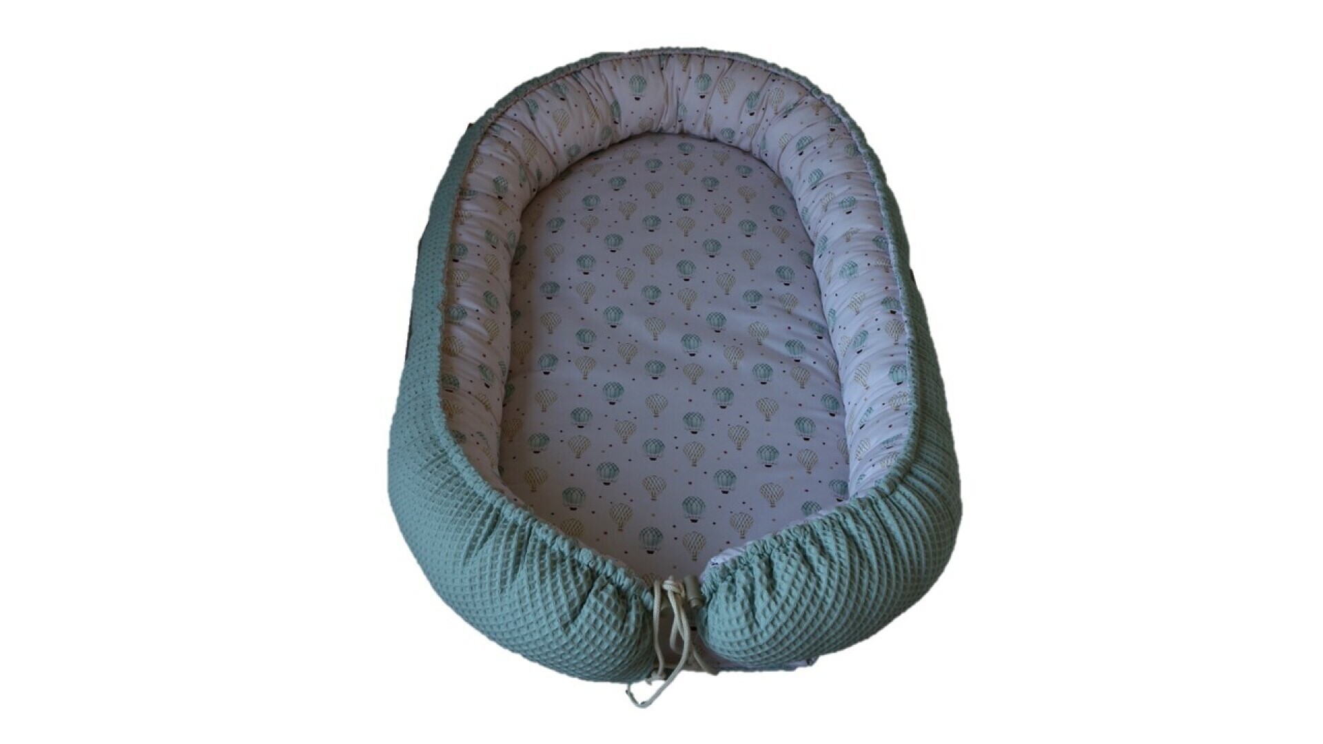 Babynestje, zachtgroen/ ballonnen