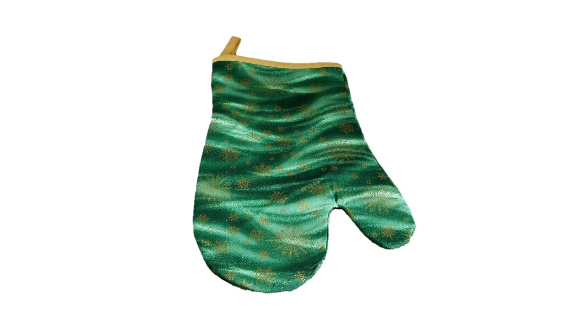 Kerst ovenwant, groen gouden sterren