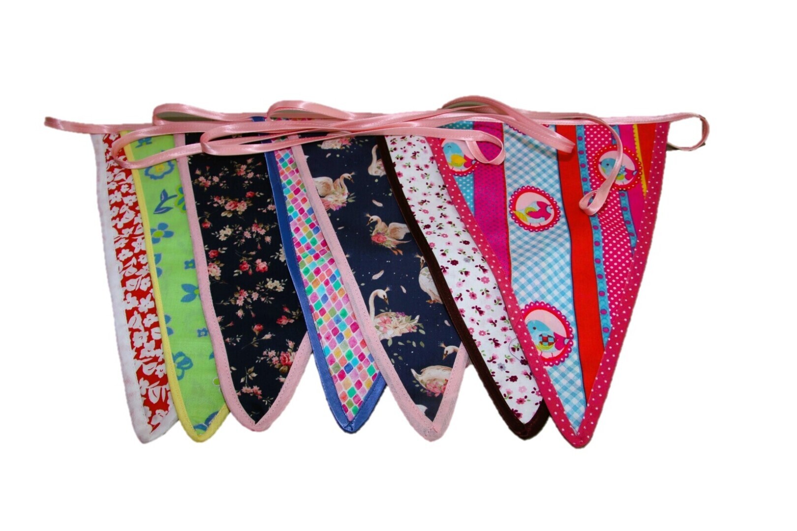 Duurzame Feest slinger 1701e, lichtroze band, zwanen