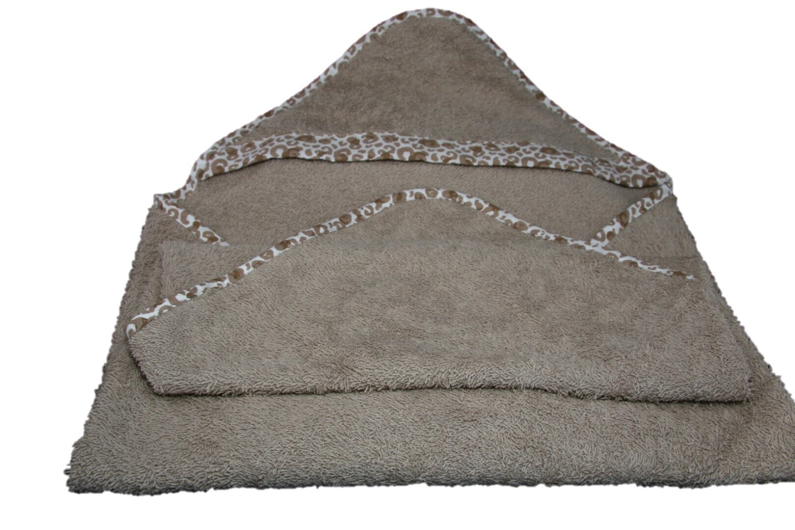 Badcape; kiezel kleur 