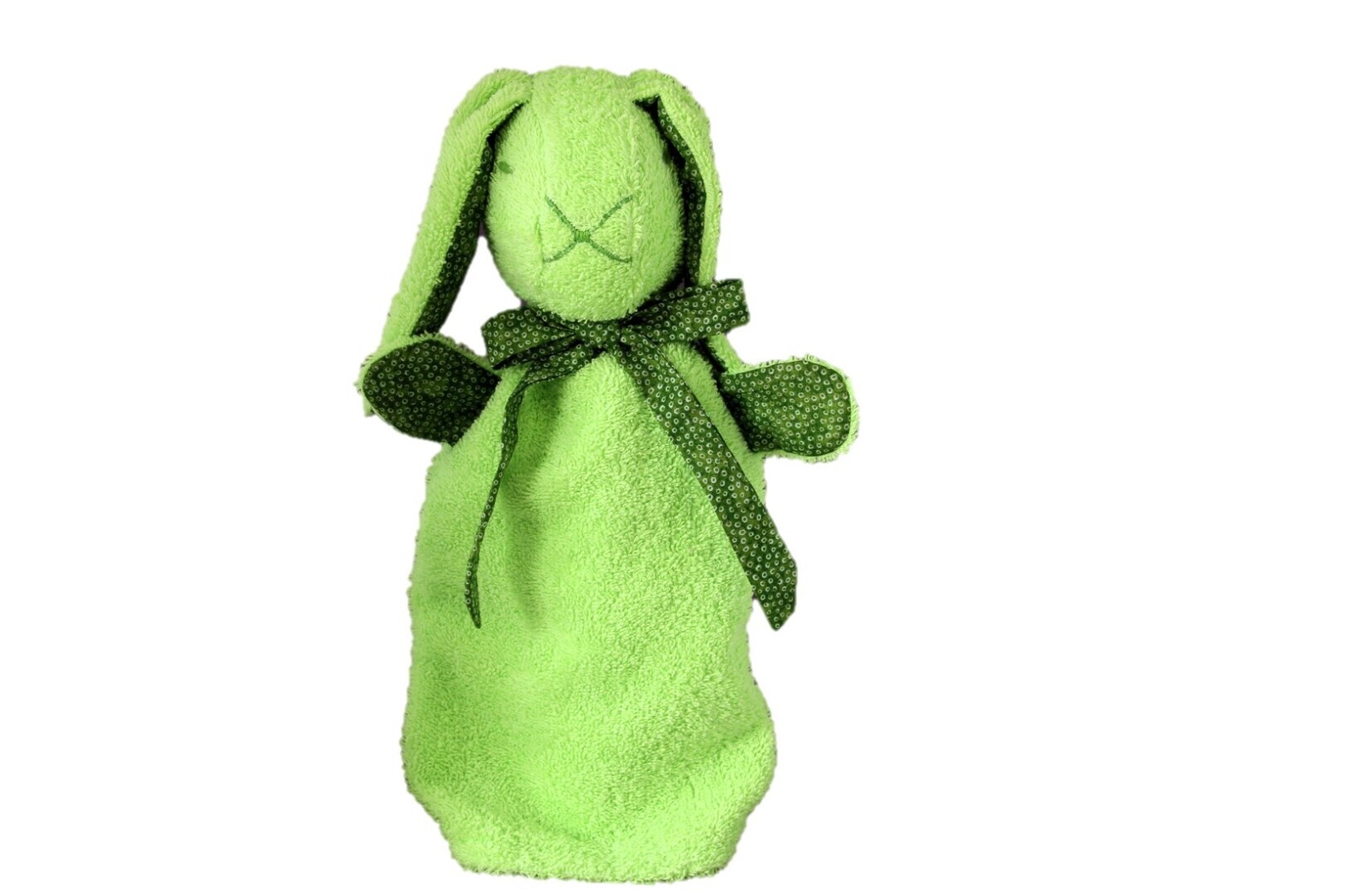 Slaaphaas lime groen; groene stip strik