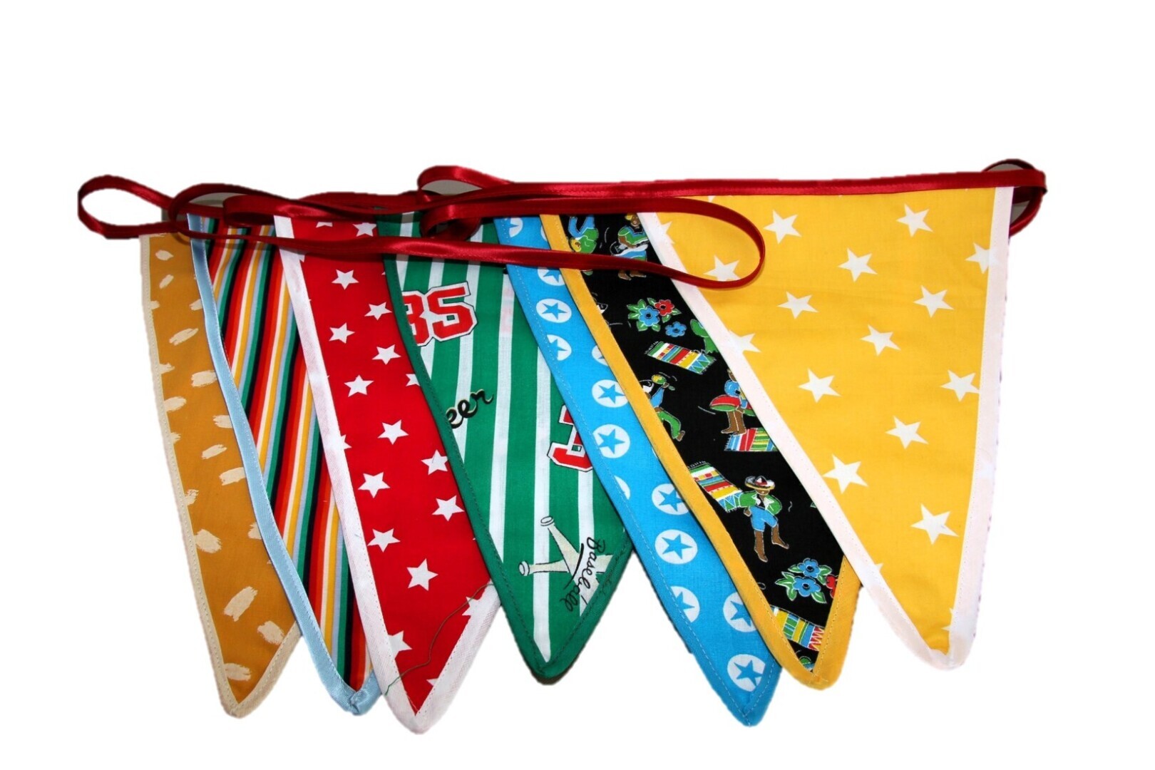 Duurzame feestslinger 1701h, rood band, baseball