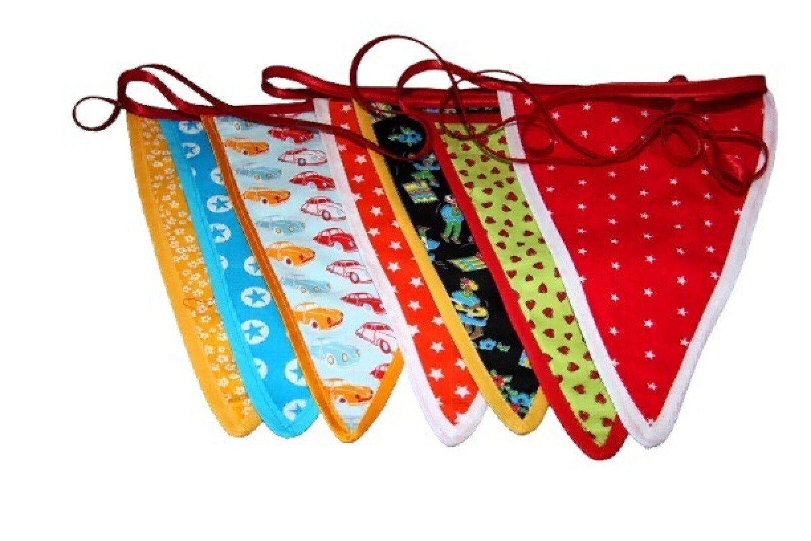 Duurzame Feest slinger 1701a, autootjes; rood band