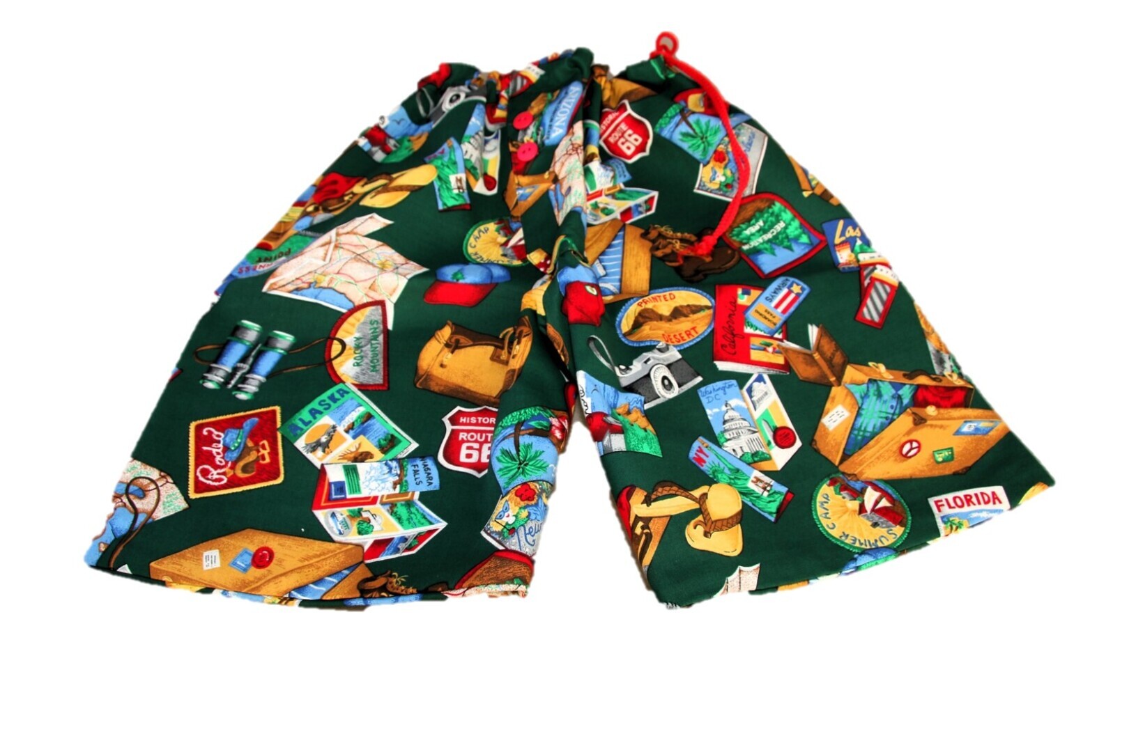 Golfschoenenzak, groen met reisattributen