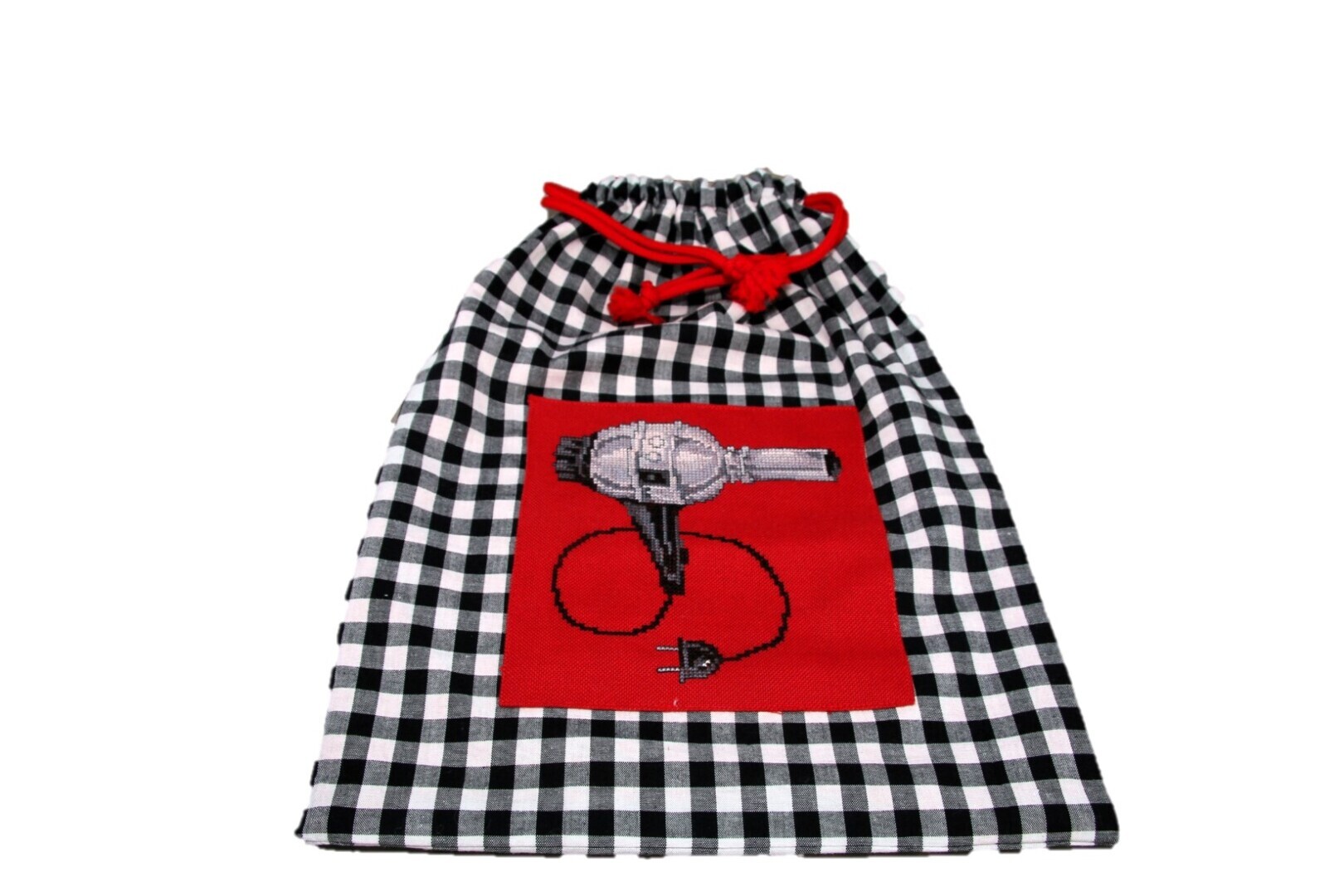 Föhnzak, zwart witte ruit