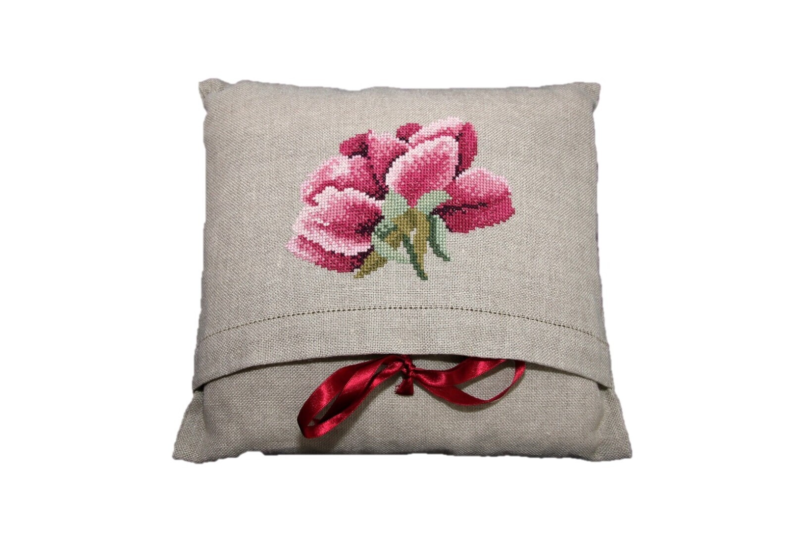 Kussentje, linnen met magnolia