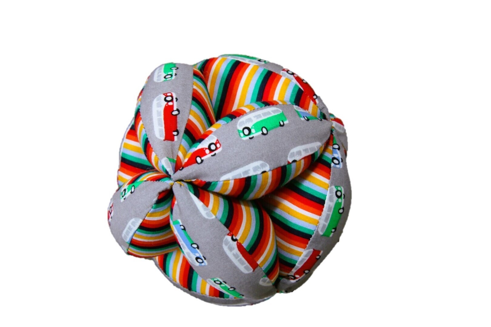 Motoriekbal, lichtgrijs met vw busjes