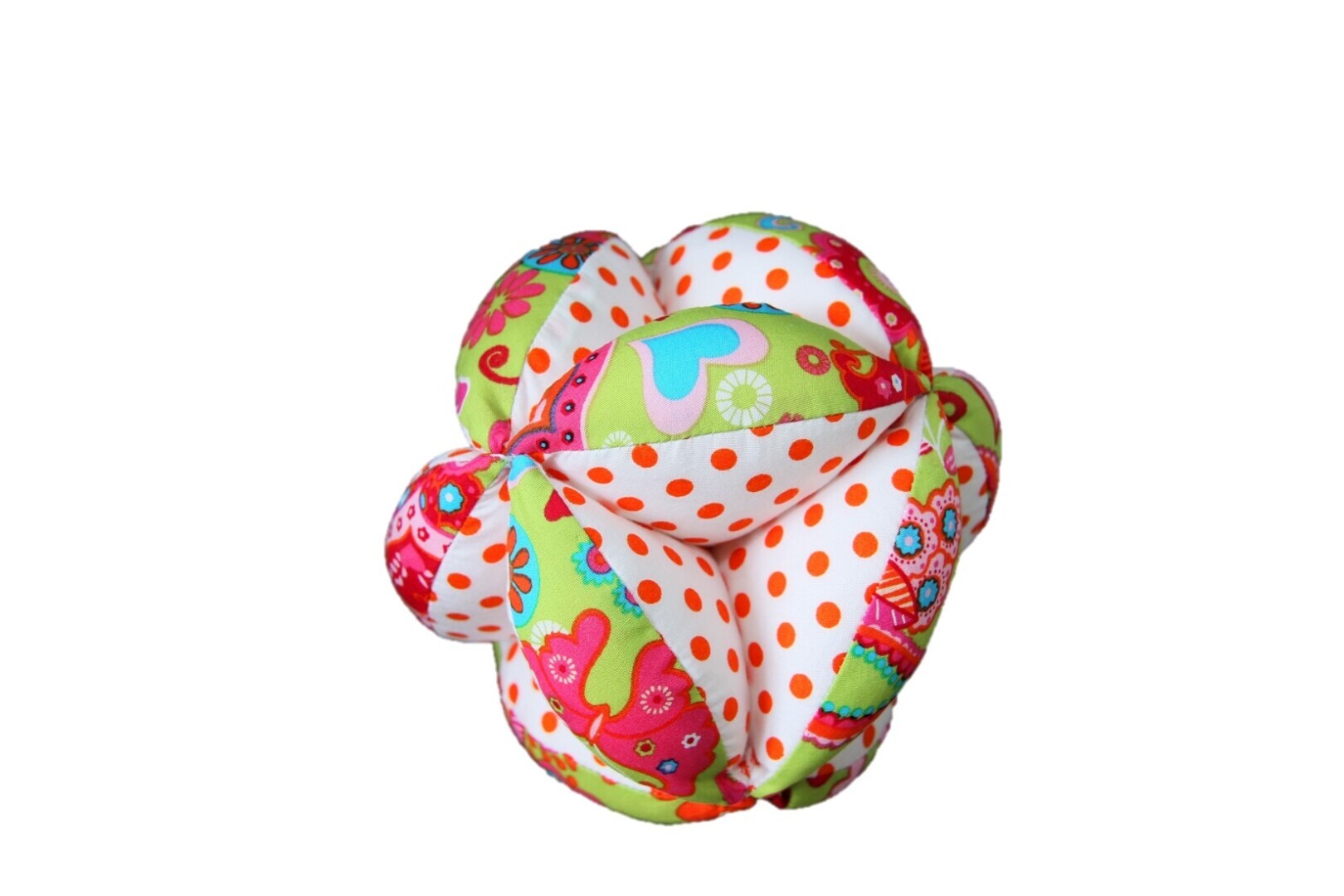 Motoriekbal, lime - oranje stip