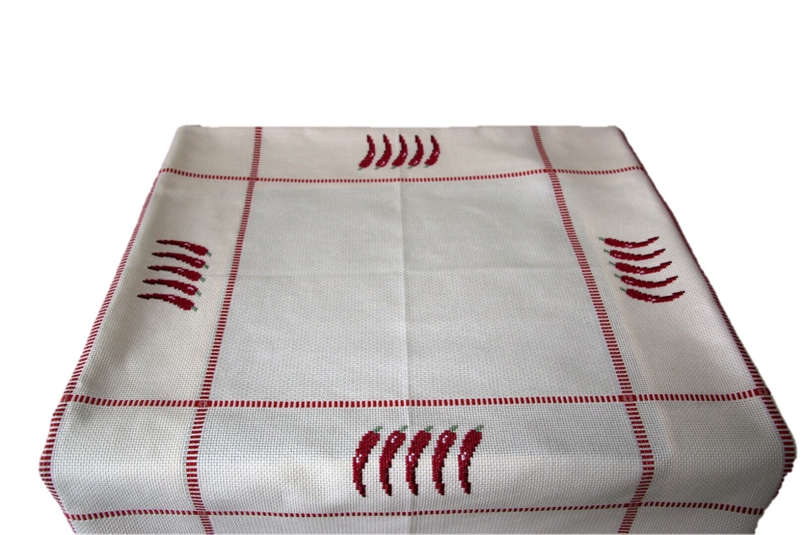 Theedoek, creme met pepers