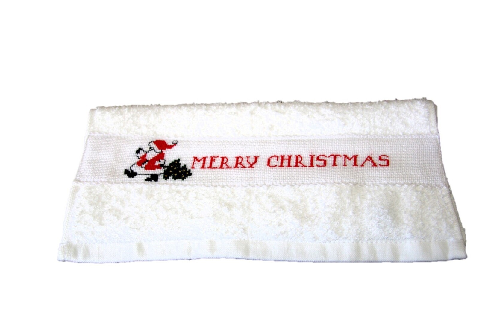 Kerst gastendoekje; kerstman; Merry Christmas