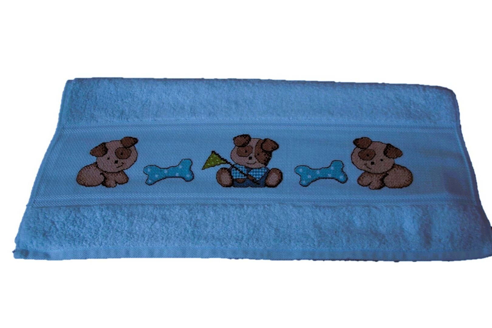 Badhanddoek lichtblauw 100x50 cm