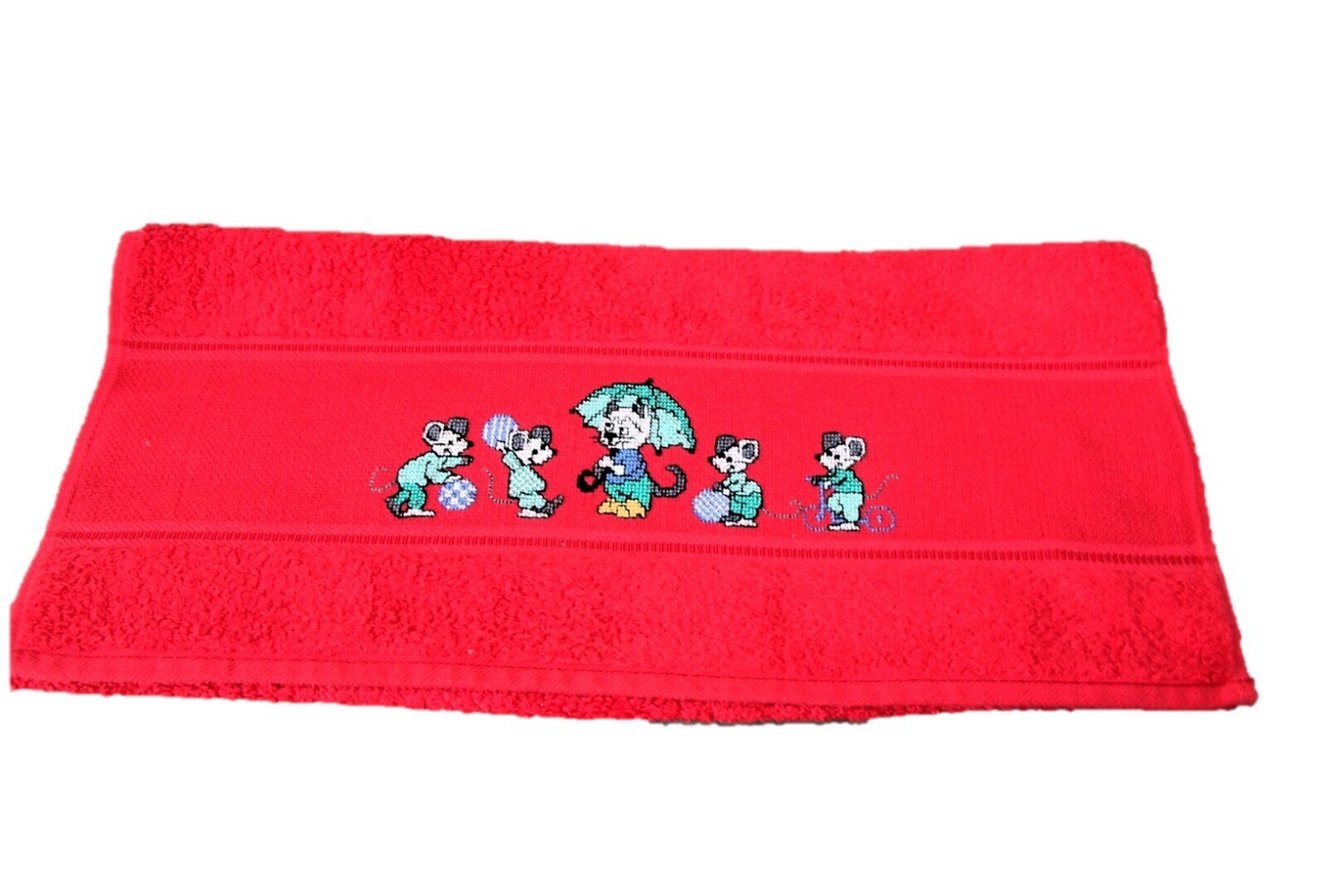 Badhanddoek rood 100x50 cm