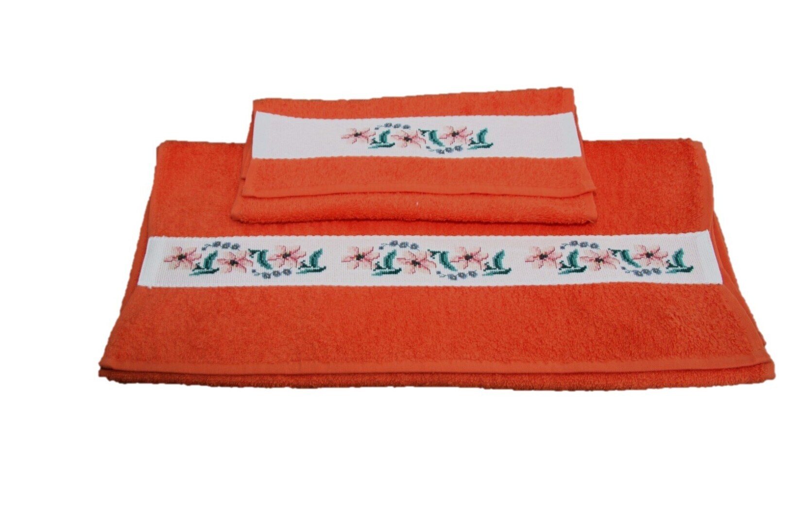 Badhanddoek met gastendoekje, cognac