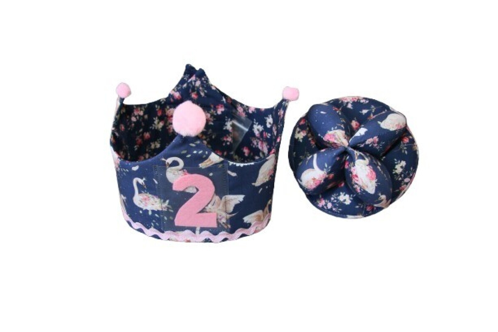 Feestkroon met mororiekbal, Zwaantjes/bloemetjes, speciale setprijs