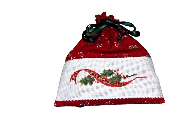 Cadeauzak, rood, met 160 gram Lindor chocolade ballen