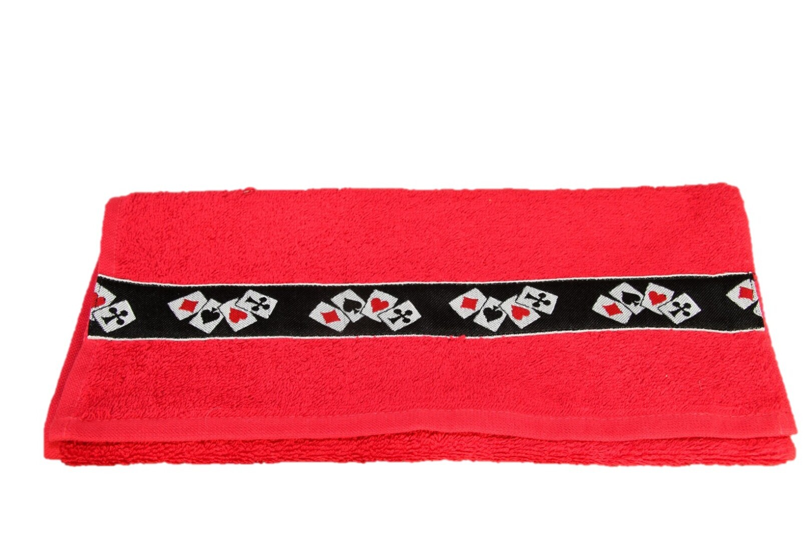 Gastendoekje Bridge; rood, zwart randje