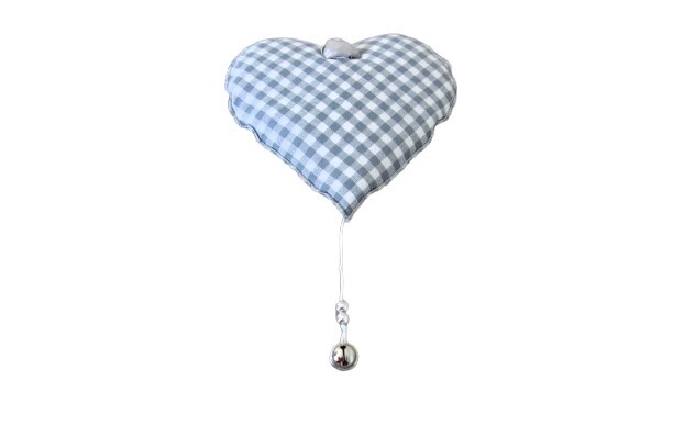Hart, grijs wit geruit