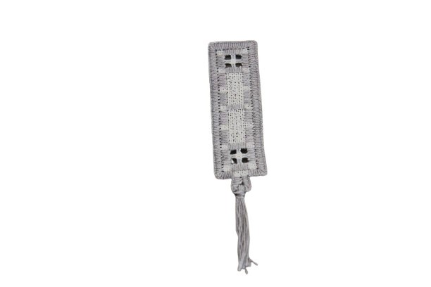Boekenlegger, hardanger grijs, 4xopen-2xdicht-4xopen