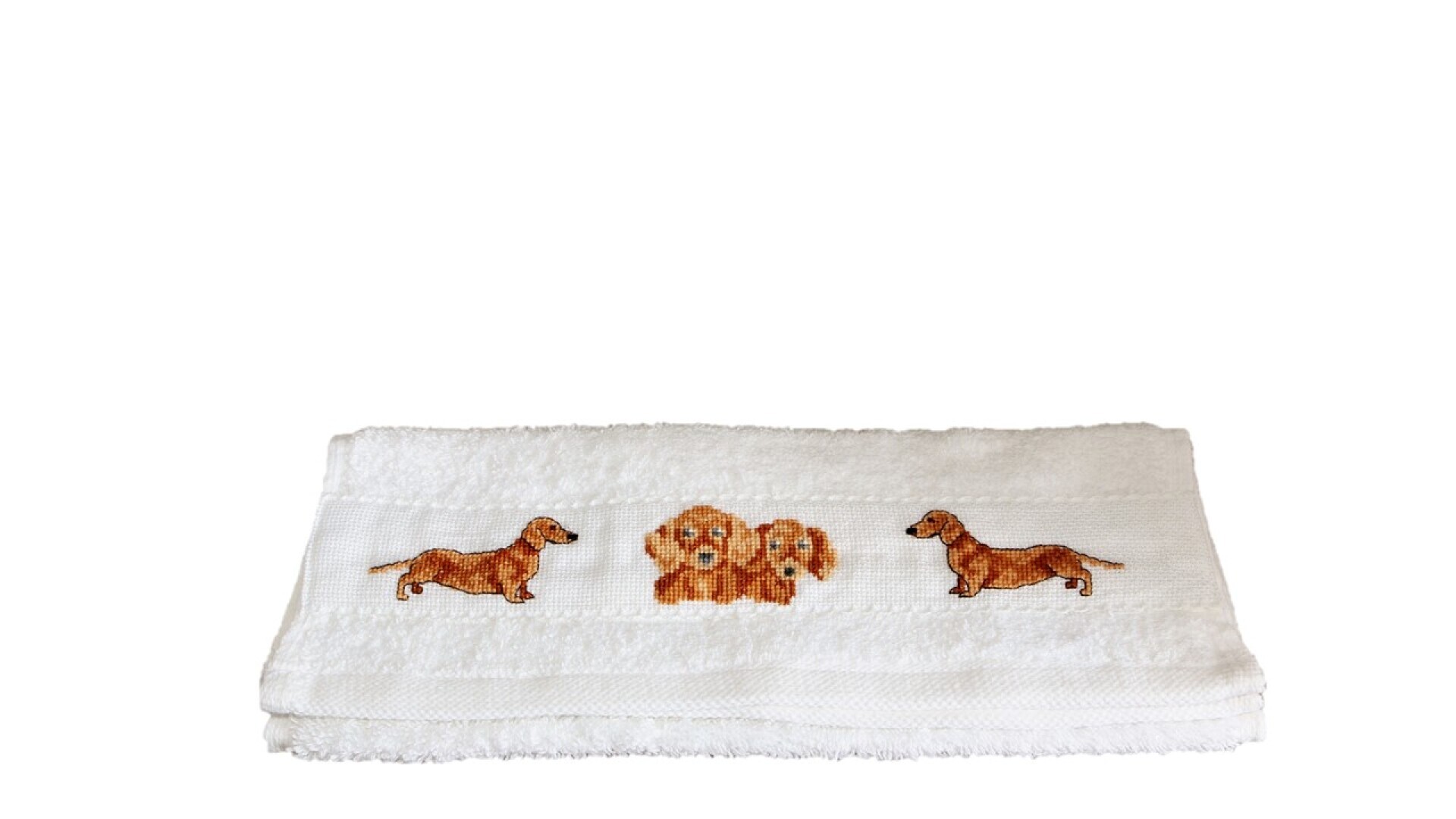 Gastendoekje; Teckels bruin/beige